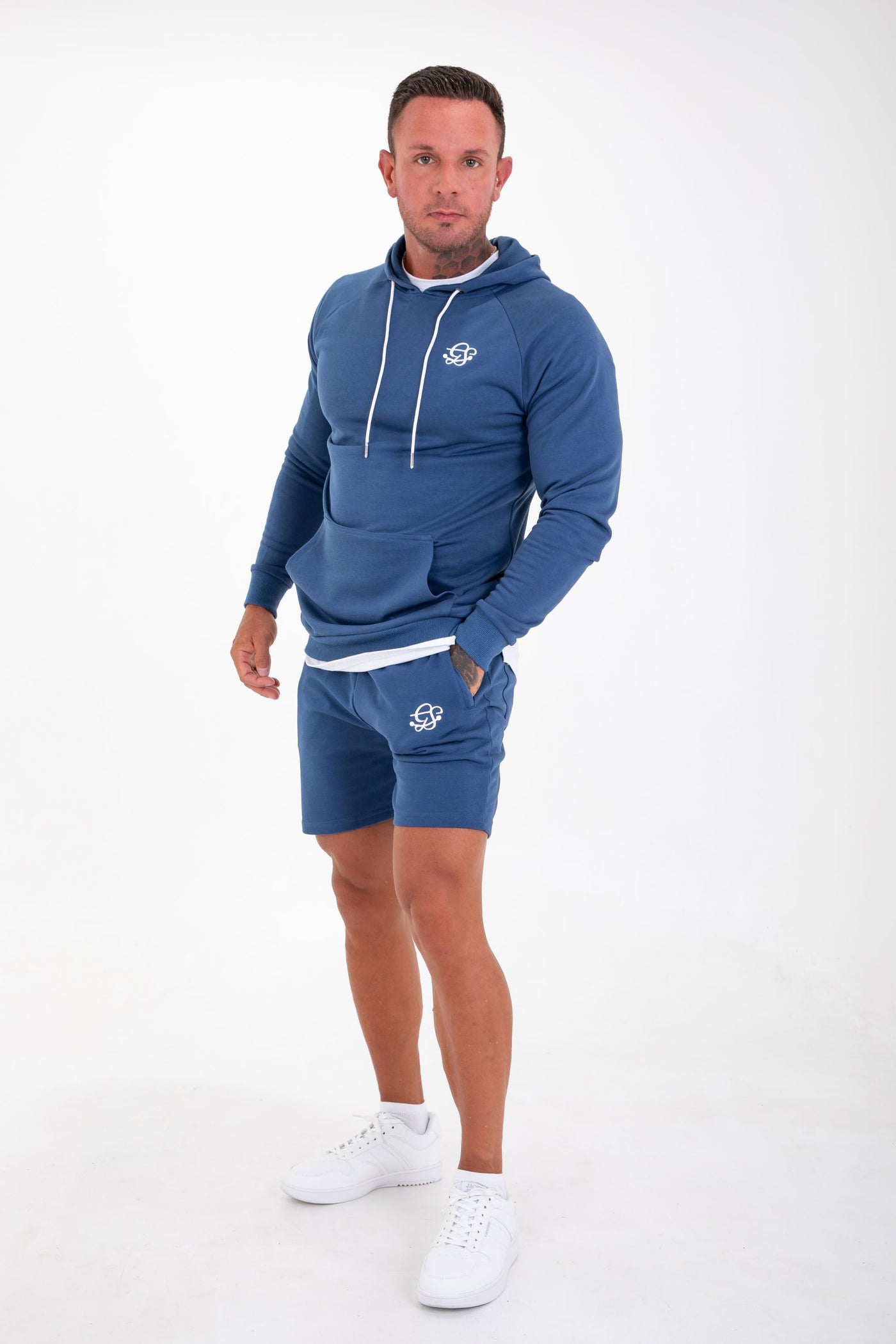 Classic Lightweight French Terry Hoodie - Air Force Blue