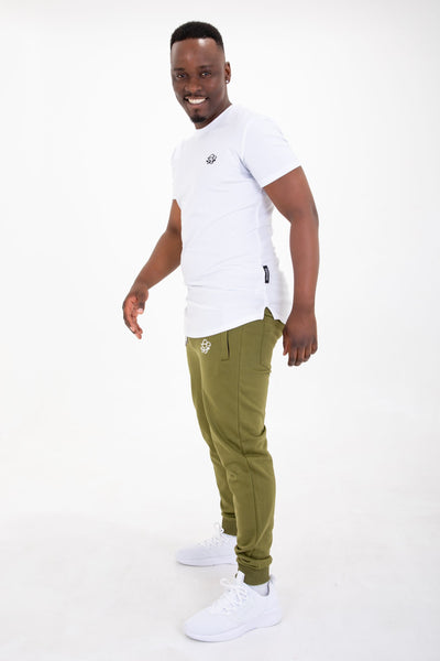 Classic Lightweight French Terry Joggers - Olive Green